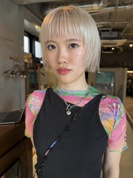 ソイリウム 下北沢(soi rium) レイヤーボブ_ミルクティーベージュ_ホワイトベージュ_