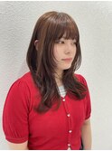 orange brown × 顔周りlayer cut