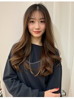 メルバイグラフ 梅田(mel by GRAFF) シースルーバング愛されこなれヘアうるツヤ艶感【髪質改善】