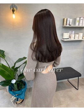 ヘアーデザイン アルエ(HAIR×design ARUE) ショコラブラウン & 低めレイヤーワンカール