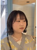 外ハネゆるっとボブパーマ