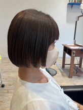 スピーディーカラー 足利大月店&nbsp;大人可愛いコンパクトボブ　髪質改善/ケアカラー/艶感