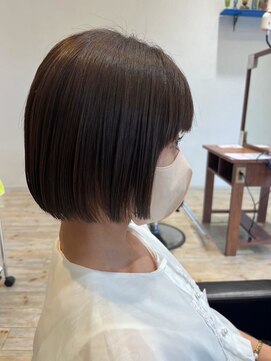 スピーディーカラー 足利大月店 大人可愛いコンパクトボブ 髪質改善/ケアカラー/艶感