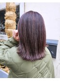 春にぴったり♪ピンク極細ハイライト(^ー^)白髪ぼかしにも◎30代