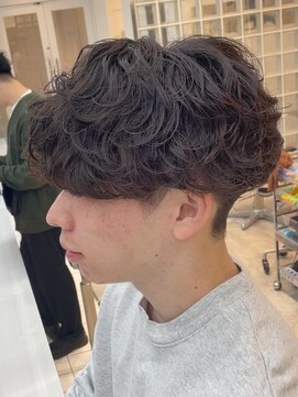 フィフスパーク(fifth PARK) 渋谷シャドウパーマメンズカット大きめカール無造作パーマ