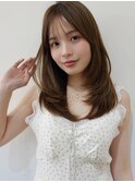 cote　ミディアム　レイヤー　レイヤーカット　丸顔