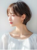 大人かわいい透け感丸みマッシュボブショートp1上尾20代30代40代
