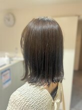 スピン ヘアー 烏丸店(Spin hair) ミディアムストレート 外ハネスタイル