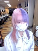 イエローコーン 金沢文庫店(YELLOW CORN) 夢かわツートン/ケアブリーチ/ダブルカラー/デザインカラー