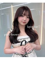 ボタン ハカタ(VOTAN hakata)&nbsp;博多美容室/ピンクカラー/ワンカラー/韓国ヘア