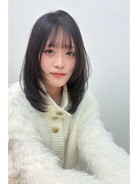 ソレイユトウキョウシブヤ(SOLEIL TOKYO shibuya) ミディアムレイヤー顔まわりレイヤー韓国風抜け感レイヤー