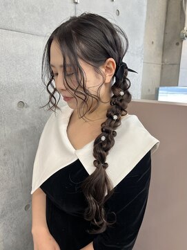 ココ 西葛西南口店(COコ) ロングサイドの編み下ろしヘアアレンジ西葛西
