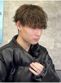 大分シャドウパーマメンズマッシュ波巻きパーマツイストパーマ