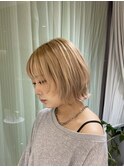 かわいいけど少しアンニュイなウルフボブ 神楽坂美容室