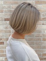 ニューヨークニューヨーク 姫路広畑店(NYNY)&nbsp;小顔見え 丸みショートボブ×透明感ベージュ