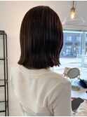 グレージュ　艶髪　髪質改善　ブリーチ　ピンクベージュ　韓国風