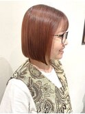 パツッとボブ オレンジカラー