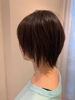 ルグランシャトー(Le grand chateau) 大人かわいい小顔ワンサイドショートボブ黒髪前下がり