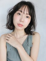 アイティー バイ アルバム 中野店(IT by ALBUM)&nbsp;外ハネグレージュボブ_ウェーブパーマフォギーベージュ_7249