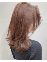 カモン(CAMON)&nbsp;[CAMON. ]#ピンクベージュ#セミロング#センターパート