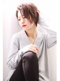 束感ショート/ 暖色系カラー/ヘルシースタイル/30代40代50代