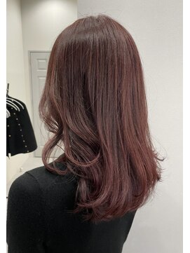 ソヨン 名古屋店(SOYON) 【お客様スタイル】ダブルカラー ピンク くすみピンクヘアカラー