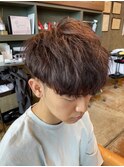ツイストスパイラルパーマ刈り上げマッシュショート