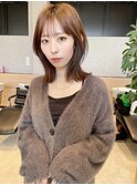 ショコラブラウンくびれボブ_ニュアンスカラー_ベージュ