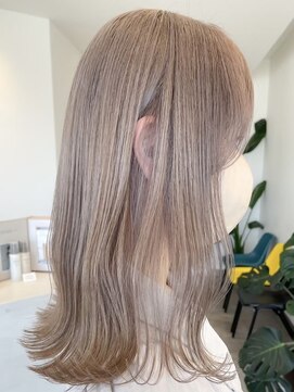 ツキ 横浜店(tuki) ミルクティーベージュダブルカラーインナーカラーケアブリーチ