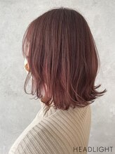 アーサス ヘアー デザイン 新潟坂井東店(Ursus hair Design) 外ハネボブ×ピンクブラウン×ピンクチェリーレッドミニウルフ