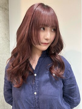 キャンバスアニュー 川崎(canvas anew.) ワインレッド　ロング　ダブルカラー／トリートメント