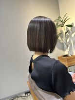 ワ ヘアー(wa-hair)&nbsp;韓国風ヘア　切りっぱなしボブ　髪質改善　メテオストレート美髪