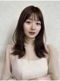 艶感ブラウンカラー韓国風レイヤー
