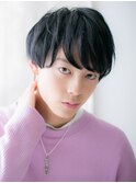 斜めバングくせ毛風ナチュラルマッシュb新所沢