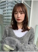 ボブルフ ワンレンレイヤー 小顔 ショコラブラウン