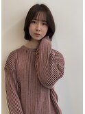 ボブ×ラベンダーブラウン