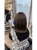 ブリーチなしダブルカラーでココアブラウン