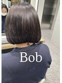 丸っこいボブ。
