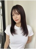 レイヤーカット　顔まわりレイヤー　地毛風カラー