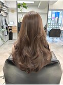 ミルクティーベージュ/水光肌カラー/プルエクステ/髪質改善