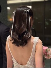 ファシー(faccie)&nbsp;ハーフアップ×リボン ダウンスタイル ハーフツイン