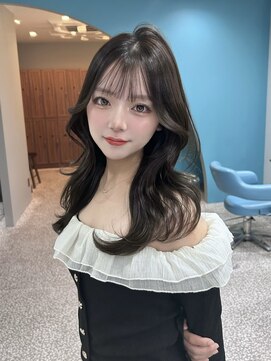 ボタン 熊本(VOTAN) 透ける暗髪/レイヤーカット/顔まわり/韓国ヘア/熊本美容室