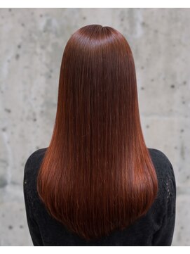 カットワークススリックバイフェローズ(CUT WORKS SLICK by fellows) 艶感たっぷり暖色ブラウン×美髪ロング