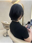 多毛さん向けレイヤーボブ/コリアンブラック/ブルーブラック