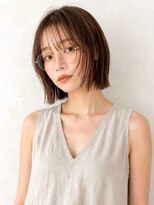 ミロアヴィタ 平尾(miroa vita)&nbsp;切りっぱなしボブ 20代 レイヤー 前髪カット 髪質改善
