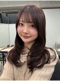 大阪/心斎橋/ココアブラウン/レイヤーカット/ハッシュカット
