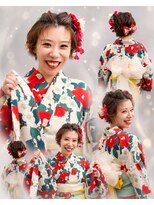 レボル(REVOL)&nbsp;浴衣着付け浴衣ヘアアレンジショートヘアアレンジ推し活オタ活