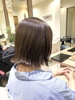 ジェービーヘア 稲毛(jb hair)&nbsp;切りっぱなしボブ/グレージュカラー/白髪ぼかし