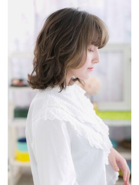 ヘアアンドビューティー ミック(Hair & Beauty miq) ハーフ顔作る★くせ毛風カール×3Dカラーa