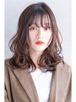 ブラウンウェーブ　ヘアカラー　【池袋】